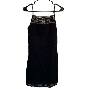 Black Swan Women’s Black Sleeveless Cotton Blend Lace Mini Dress Size Small